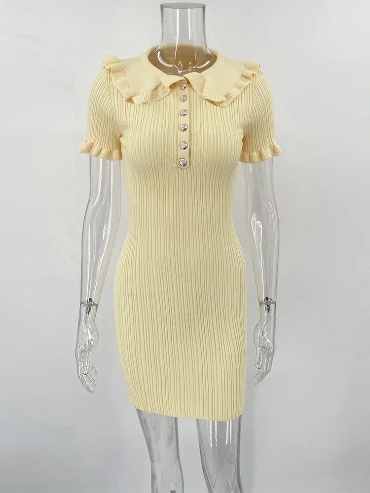 שמלת ראפלס מיני אלגנט