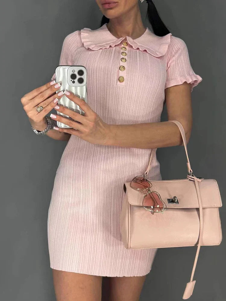 שמלת ראפלס מיני אלגנט