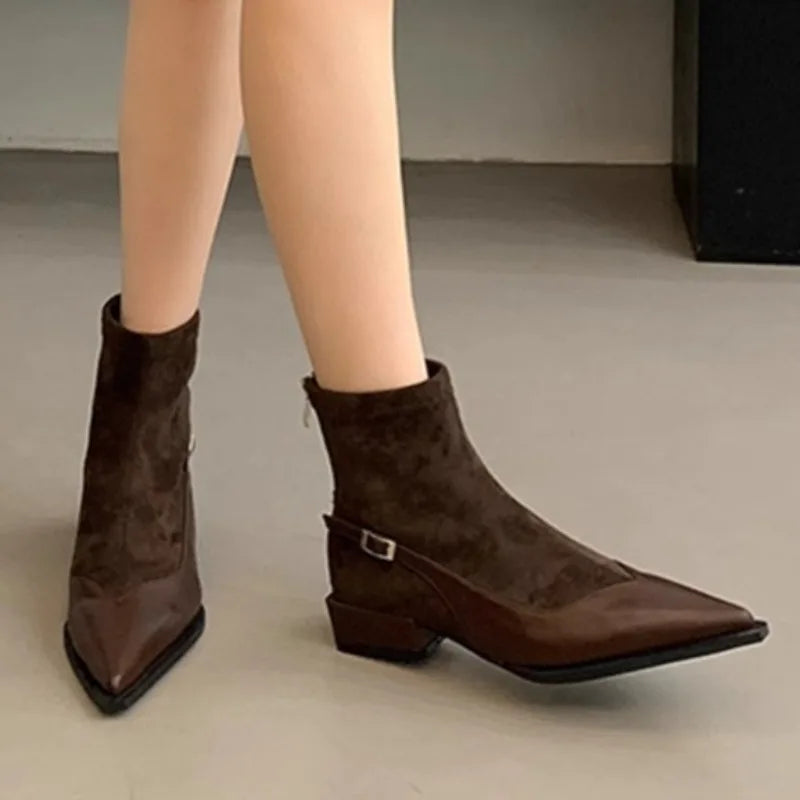 Martin מגפי עור עם רוכסן