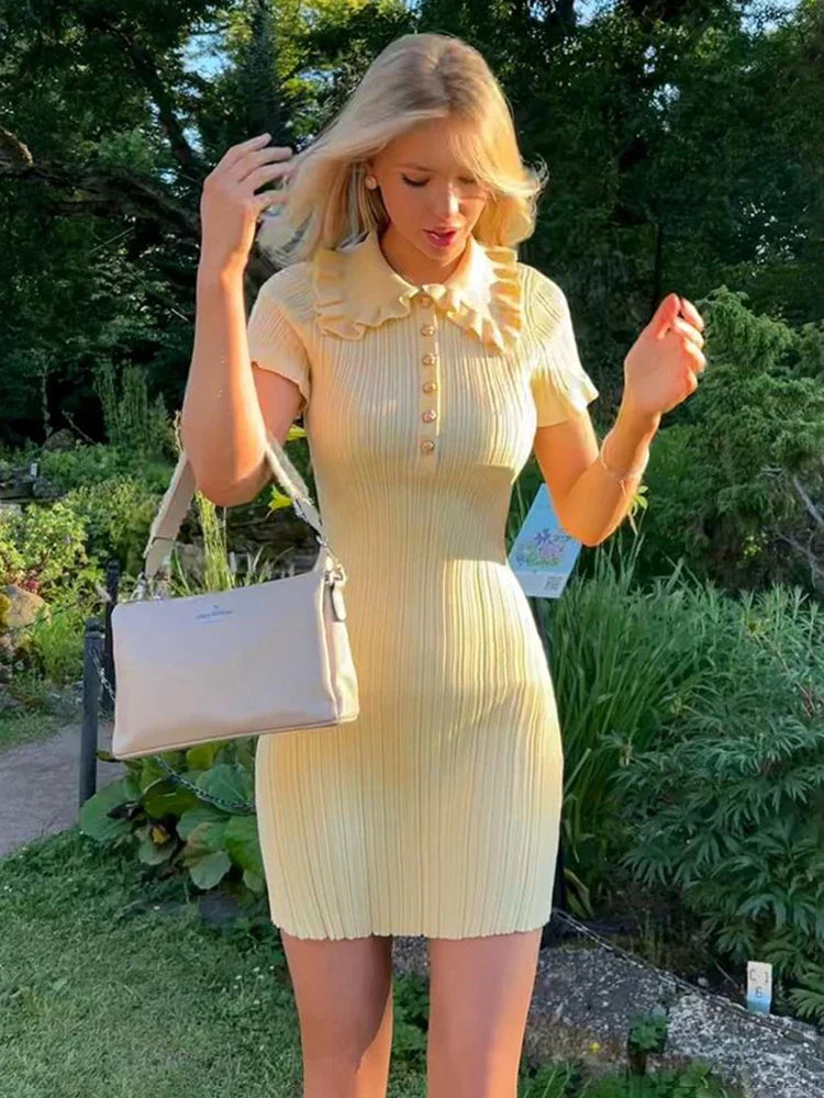 שמלת ראפלס מיני אלגנט