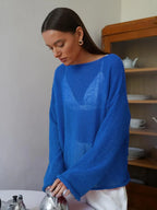 סוודר סרוג שקוף